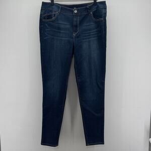 1822 Denim Ankle Skinny Jeans Womens 34 Dark‎ Blue Mid Rise Style CJ8C1116B3